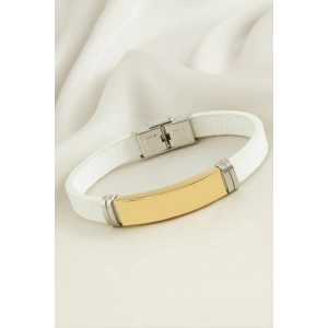 İsim Yazılabilir Deri Çelik Bileklik