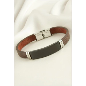 İsim Yazılabilir Deri Çelik Bileklik