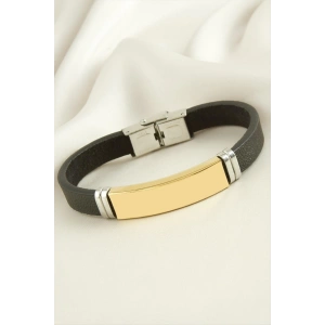 İsim Yazılabilir Deri Çelik Bileklik