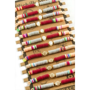 İstiridye İnci Fimo Boncuk Bileklik