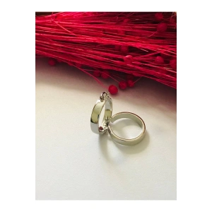 Kalın Halka Küpe Gümüş Rengi