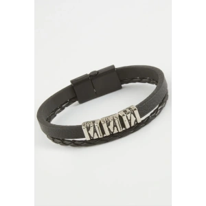 Kaliteli Mıknatıslı Suni Deri Bileklik