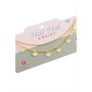 Kalp Çift Zincirli Halhal