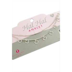 Kalp Çift Zincirli Halhal