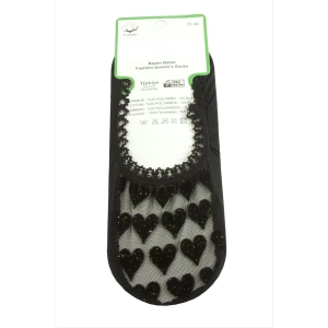Kalp Dantel Babet Çorap