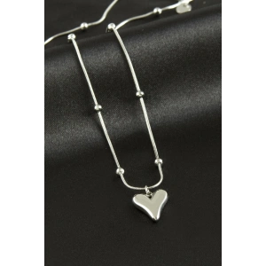 Kalp Lüks Çelik Kolye