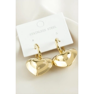 Kalp Lüks Çelik Küpe