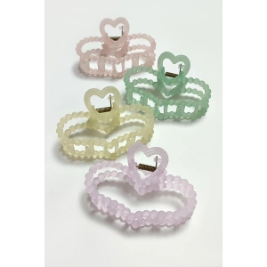 Kalp Renkli Mandal Toka 9 cm