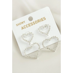 Kalp Suyolu Taşlı Küpe