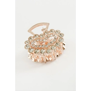 Kalp Taşlı Metal Mandal Toka 4,5 cm