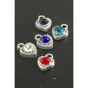 Kalp Zirkon Taşlı Tek Kulplu Aparat 1 Adet