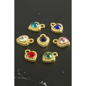 Kalp Zirkon Taşlı Tek Kulplu Aparat 1 Adet