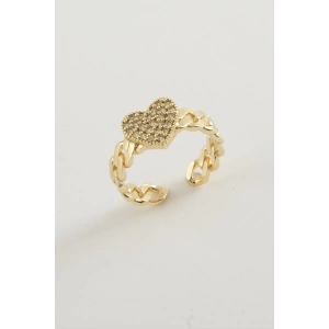 Kalp Zirkon Taşlı Yüzük