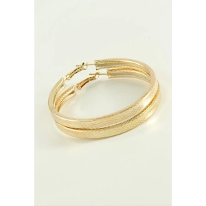 Kare Baklava Desenli Halka Küpe 5,5 cm