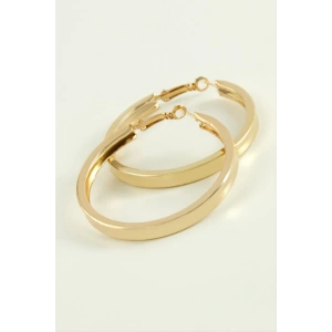 Kare Düz Halka Küpe 6 cm