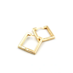 Kare Halka Küpe - Altın