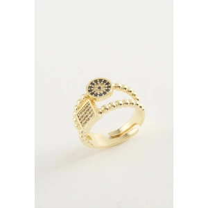 Kare Nazar Taşlı Yüzük