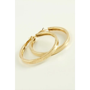 Kare Noktalı Halka Küpe 5,5 cm