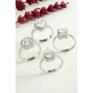 Karışık Lüks Zirkon Taşlı Ciddi İlişki Yüzüğü