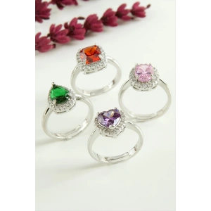 Karışık Lüks Zirkon Taşlı Ciddi İlişki Yüzüğü