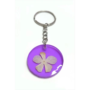 Kartopu Çiçeği Papatya Epoksi Anahtarlık