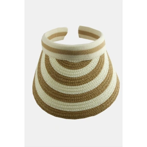 Kasketli Hasır Plaj Şapkası