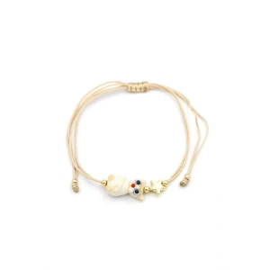 Kedi İp Bileklik - Bej