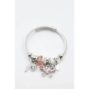 Kelebek Charm Bilezik - Pembe