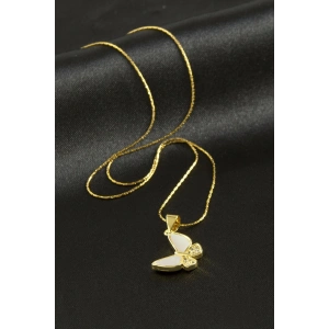 Kelebek Sedef Lüks Çelik Kolye