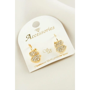 Kelebek Taşlı Klipsi Küpe