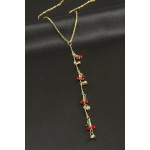 Kiraz Çelik Y Kolye