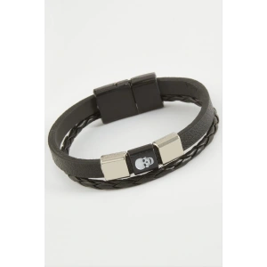 Kuru Kafa Kaliteli Mıknatıslı Suni Deri Bileklik