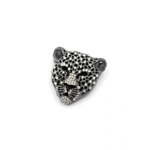 Leopar Broş - Siyah