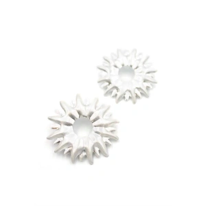 Metal Güneş Küpe - Gümüş