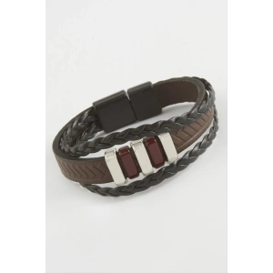 Mıknatıslı Orjinal Deri Bileklik