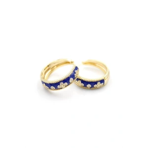 Mineli Vc Yonca Küpe - Mavi