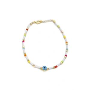 Nazar Boncuklu  Halhal - ÇOK RENKLİ