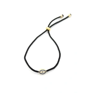 Nazar İp Bileklik - Siyah