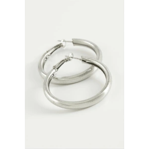 Noktalı Boru Halka Küpe 3,5 cm