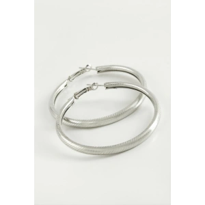 Noktalı Boru Halka Küpe 4,5 cm