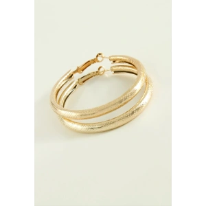 Noktalı Boru Halka Küpe 4,5 cm