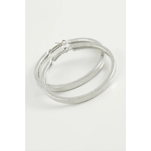 Noktalı Kare Halka Küpe 5,5 cm