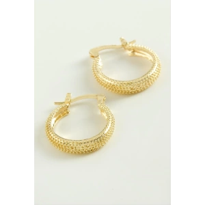 Noktalı Kilitli Halka Küpe