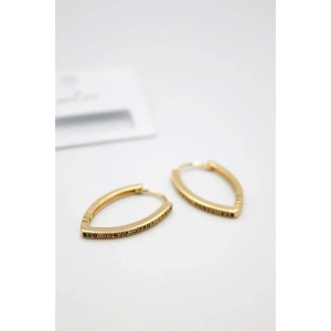 Oval Halka Küpe - Altın