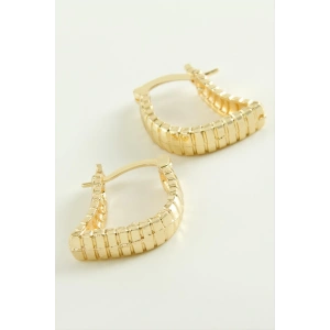 Oval Kilitli Halka Küpe