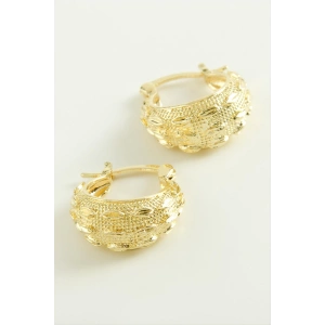 Oval Noktalı Kilitli Halka Küpe