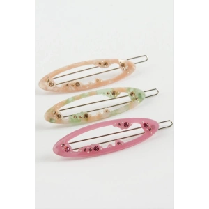 Oval Taşlı Klipsli Toka