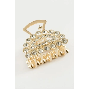 Oval Taşlı Metal Mandal Toka 4,5 cm