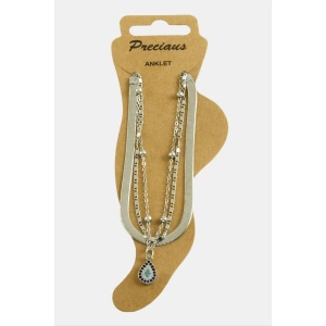 Oval Zirkon Taşlı Lüks Halhal