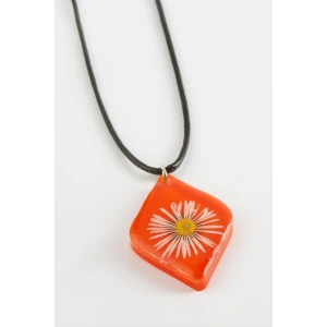 Papatya Köşeli Epoksi Kolye